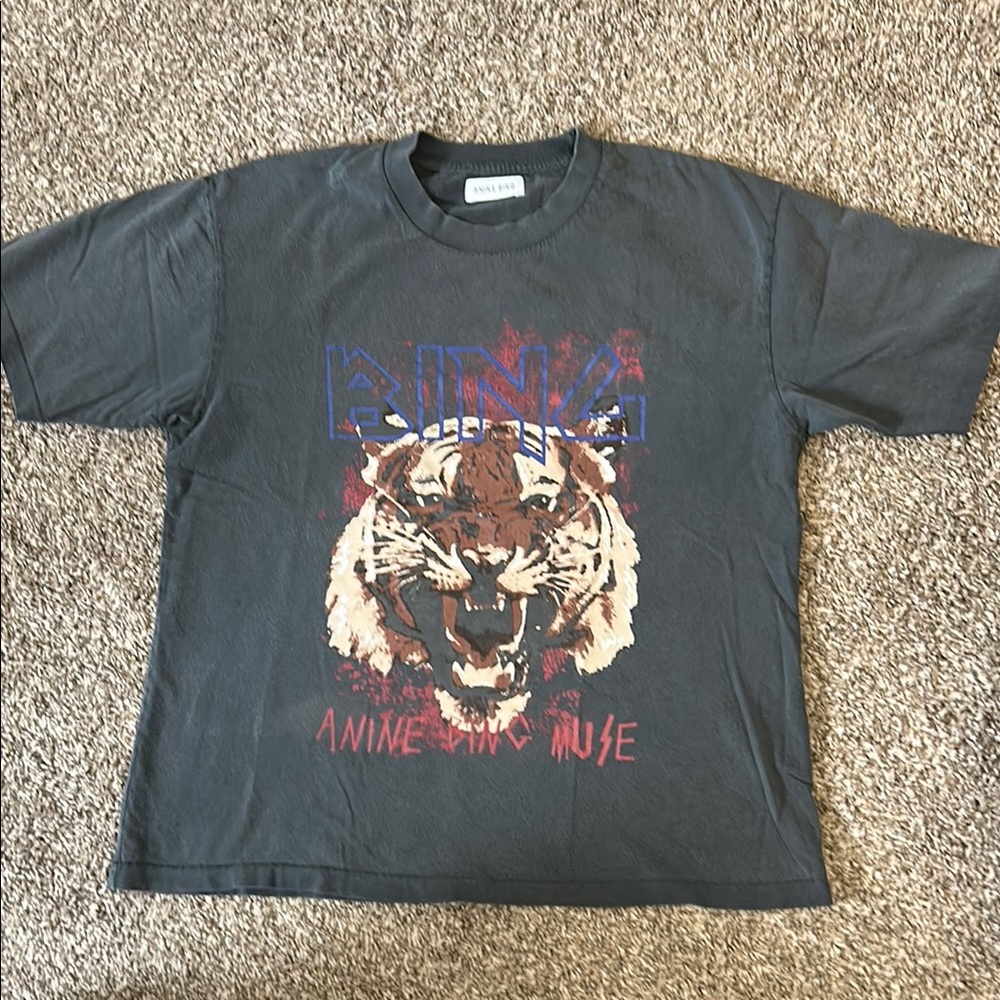 Anine Bing Muse Tiger T-Shirt - washed black